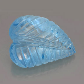 Topaze bleue naturelle forme fantaisie, 27,74 ct, transparent