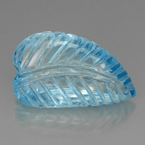 Topaze bleue naturelle transparent, 44,87 ct, transparent / translucide