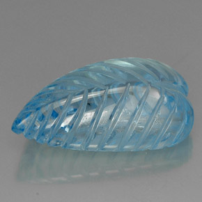 Topaze bleue naturelle transparent, 44,87 ct, transparent / translucide