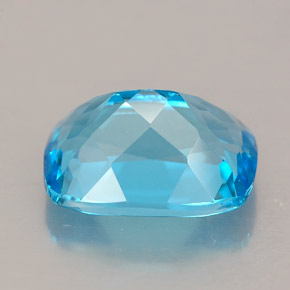 Topaze bleue naturelle coupe coussin, 3,58 ct, VVS