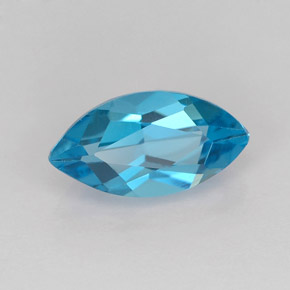 Topaze bleue naturelle marquise, 1,40 ct, VVS-VS