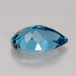 Topaze bleue naturelle en forme de poire, 5,24 ct, VS