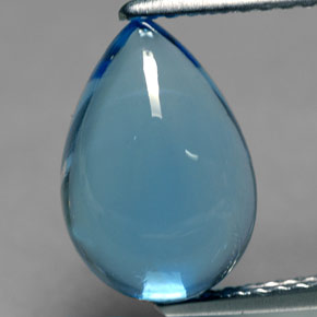 Topaze bleue naturelle en forme de poire, 4,24 ct, transparent