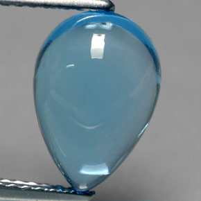 Topaze bleue naturelle en forme de poire, 4,24 ct, transparent