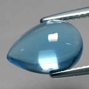Topaze bleue naturelle en forme de poire, 4,24 ct, transparent