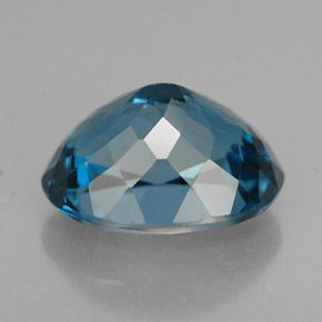 Topaze bleue naturelle coupe ovale, 3,13 ct, VVS