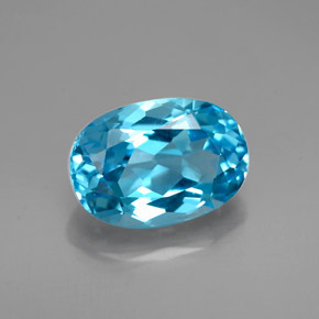 Topaze bleue naturelle coupe ovale, 2,17 ct, VVS-VS
