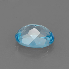 Topaze bleue naturelle coupe ovale, 1,84 ct, VVS-VS