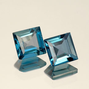 Achetez naturel ct bleue topaze gems, carré, en provenance brésil chez gemselect. en stock, livraison internationale!