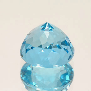 Topaze bleue naturelle coupe roude, 2,73 ct, IF