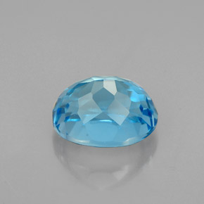 Topaze bleue naturelle coupe ovale, 2,84 ct, VVS
