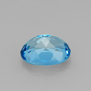 Topaze bleue naturelle coupe ovale, 2,48 ct, VVS