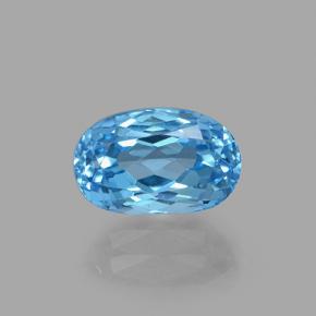 Topaze bleue naturelle coupe ovale, 2,76 ct, VVS
