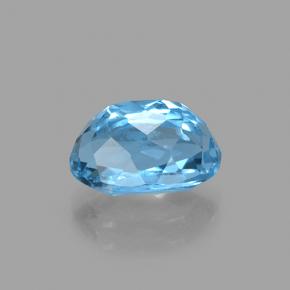 Topaze bleue naturelle coupe ovale, 2,76 ct, VVS