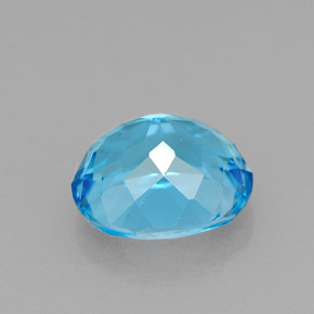 Topaze bleue naturelle coupe ovale, 2,19 ct, VVS-VS