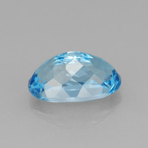 Topaze bleue naturelle coupe ovale, 2,61 ct, VVS-VS