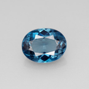 Topaze bleue naturelle coupe ovale, 2,43 ct, VVS