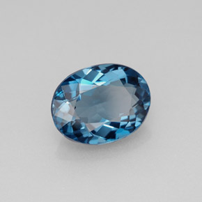 Topaze bleue naturelle coupe ovale, 2,43 ct, VVS