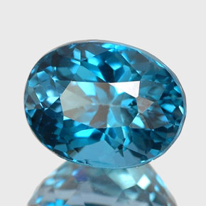 Topaze bleue naturelle coupe ovale, 2,63 ct, VVS