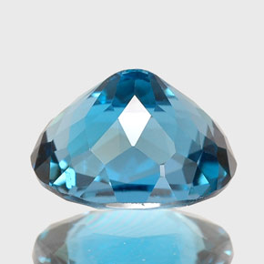 Topaze bleue naturelle coupe ovale, 2,63 ct, VVS