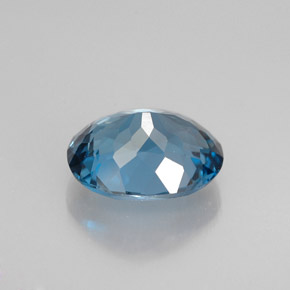 Topaze bleue naturelle coupe ovale, 2,21 ct, VVS