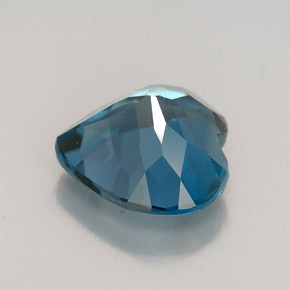Topaze bleue naturelle forme de coeur, 4,01 ct, VVS