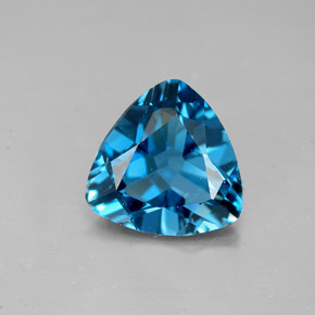 Topaze bleue naturelle trillion, 2,86 ct, VVS