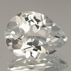 Topaze blanc naturelle en forme de poire, 10,43 ct, VVS