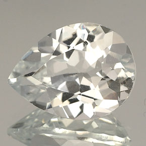 Topaze blanc naturelle en forme de poire, 10,43 ct, VVS