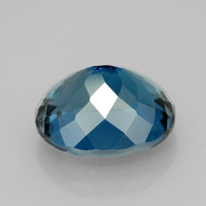 Topaze bleue naturelle coupe ovale, 9,89 ct, VVS