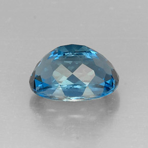 Topaze bleue naturelle coupe ovale, 7,33 ct, VVS-VS