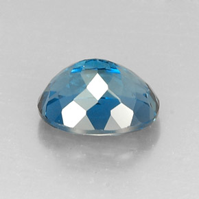 Topaze bleue naturelle coupe ovale, 7,16 ct, VVS