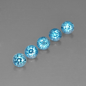 Achetez naturel ct bleue topaze gems, coupe roude, en provenance brésil chez gemselect. en stock, livraison internationale!
