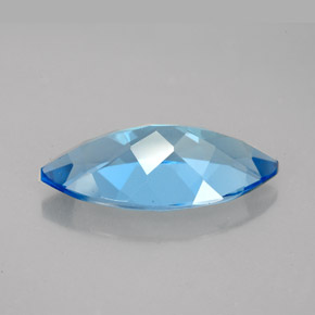 Topaze bleue naturelle marquise, 6,60 ct, IF