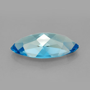 Topaze bleue naturelle marquise, 6,54 ct, VVS