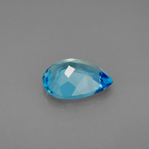 Topaze bleue naturelle en forme de poire, 2,78 ct, VVS