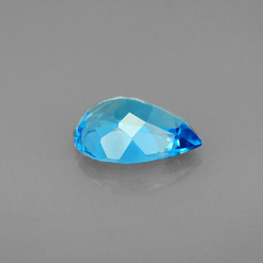 Topaze bleue naturelle en forme de poire, 2,13 ct, VVS