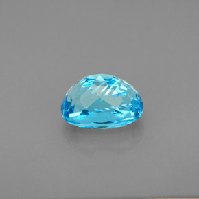 Topaze bleue naturelle coupe ovale, 2,24 ct, VS-SI