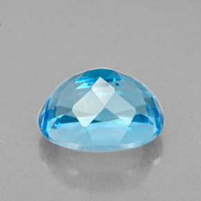 Topaze bleue naturelle coupe ovale, 2,98 ct, VVS