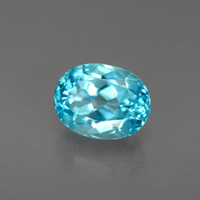 Topaze bleue naturelle coupe ovale, 2,38 ct, VVS