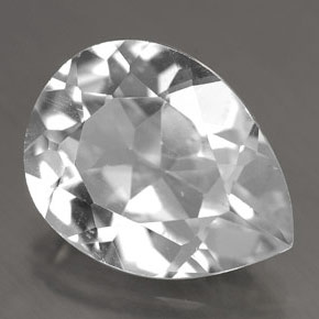 Topaze blanc naturelle en forme de poire, 8,70 ct, VVS