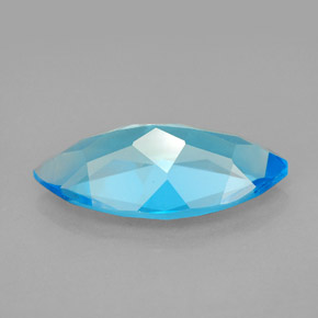 Topaze bleue naturelle marquise, 6,46 ct, VVS-VS