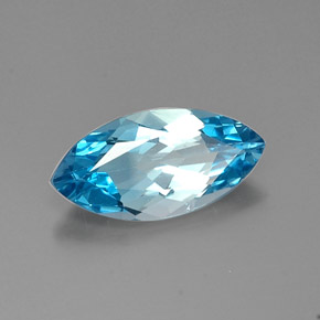 Topaze bleue naturelle marquise, 4,90 ct, VVS