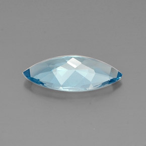 Topaze bleue naturelle marquise, 4,90 ct, VVS