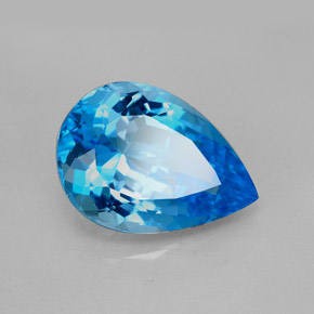 Topaze bleue naturelle en forme de poire, 7,87 ct, VVS
