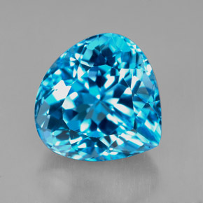 Topaze bleue naturelle en forme de poire, 8,54 ct, IF