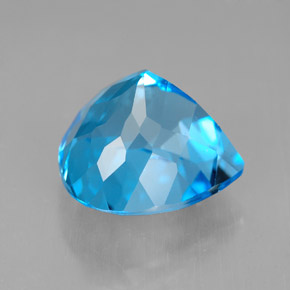 Topaze bleue naturelle en forme de poire, 8,54 ct, IF