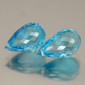 Achetez naturel ct bleue topaze gems, briolette, en provenance brésil chez gemselect. en stock, livraison internationale!