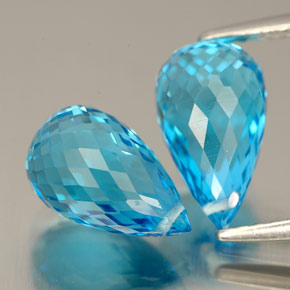 Achetez naturel ct bleue topaze gems, briolette, en provenance brésil chez gemselect. en stock, livraison internationale!