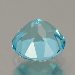Topaze bleue naturelle coupe roude, 1,12 ct, IF
